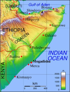 Somalia Topography